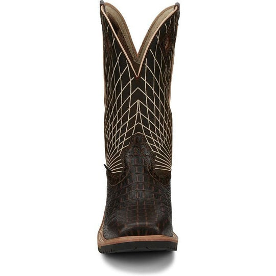 Justin Men's Derrickman 12" Composite Toe Western Work Boot -Brown- SE4833 - Overlook Boots
