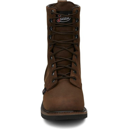 Justin Men's Drywall 8" Waterproof Work Boot -Brown- SE960  - Overlook Boots