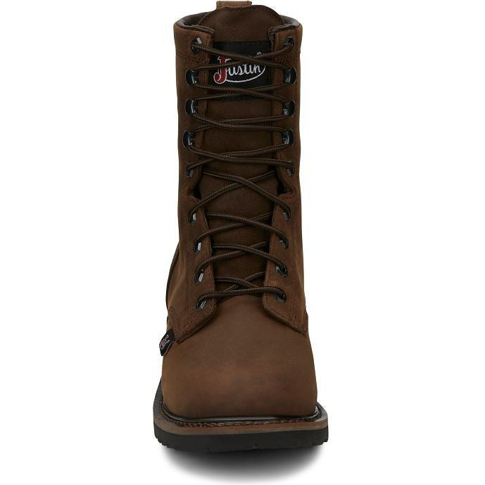 Justin Men's Drywall 8" Waterproof Western Work Boot -Brown- SE960  - Overlook Boots