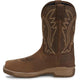 Justin Men's Nitread 11" Comp Toe Waterproof Pull On Work Boot- Brown- CR3207 - Overlook Boots