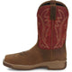 Justin Men's Nitread 11" Comp Toe Waterproof Pull On Work Boot- Brown- CR3209 - Overlook Boots
