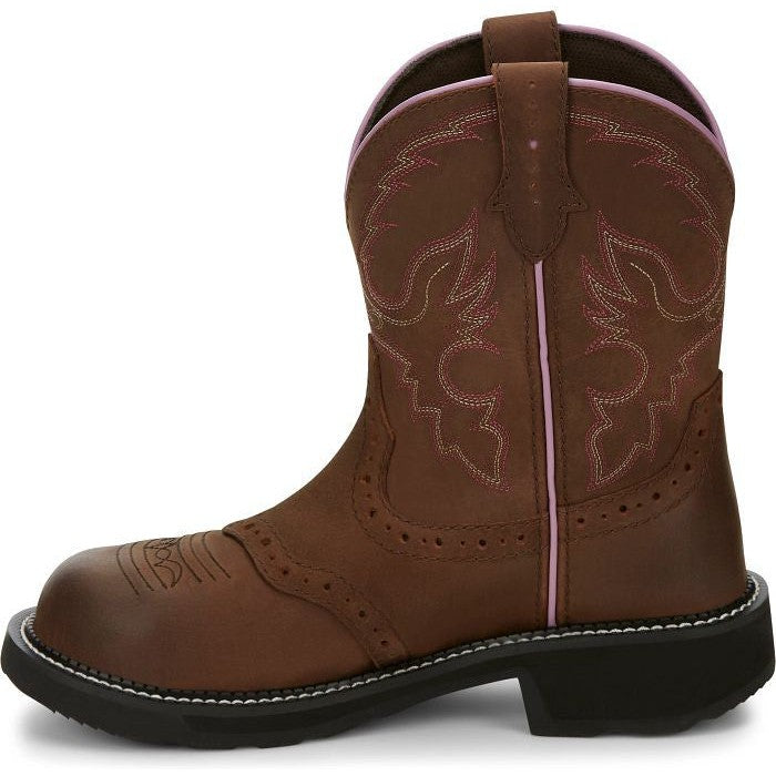 Justin Women's Wanette 8" ST Western Work Boot -Brown- GY9980  - Overlook Boots