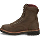 Justin Men's Rivot 8" Lace Up Western Work Boot -Brown- OW440 - Overlook Boots