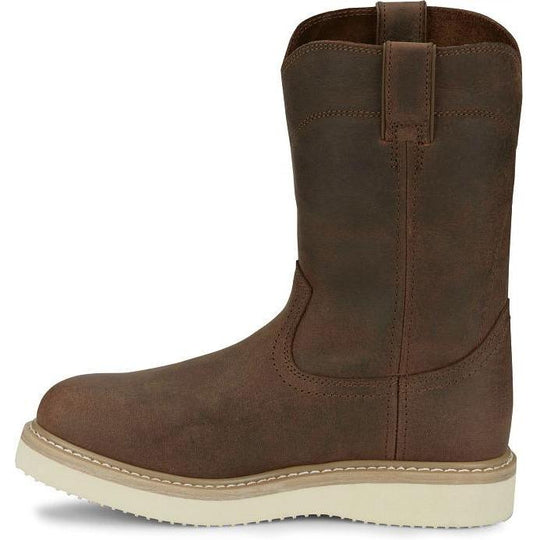 Justin Men's Ram 10" Slip Resistant Lace Up Work Boot - Brown - OW4710 - Overlook Boots
