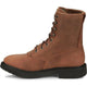 Justin Men's Livestock 8" Round Toe Western Work Boot -Brown- OW760  - Overlook Boots