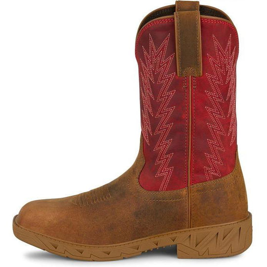 Justin Men's Markout 11" Steel Toe Western Work Boot - Brown - PD4071 - Overlook Boots