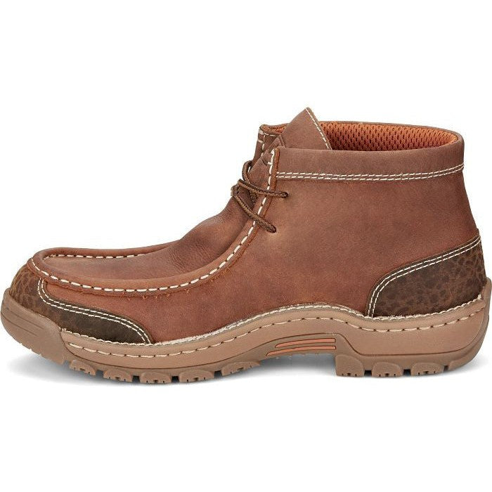 Justin Men's Crafton 4" Moc Toe WP Western Work Shoe -Brown- SE251  - Overlook Boots