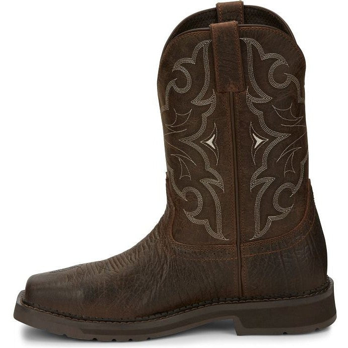 Justin Men's Amarillo 11" Steel Toe Western Work Boot -Brown- SE4313  - Overlook Boots
