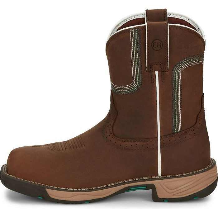 Justin Women's Rush 8" CT WP Western Work Boot -Brown- SE4360  - Overlook Boots