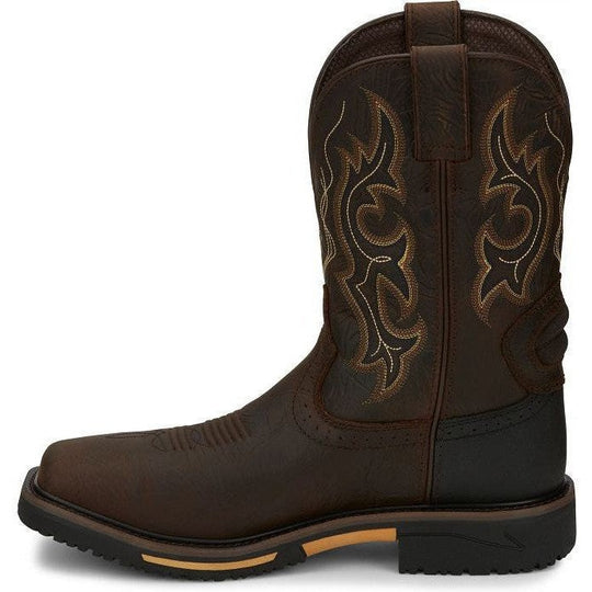 Justin Men's Joist 11" Composite Toe Western Work Boot - Brown - SE4625 - Overlook Boots