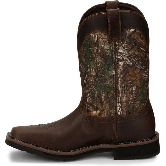 Justin Men's Trekker 11" Waterproof Western Work Boot - Realtree - SE4676  - Overlook Boots