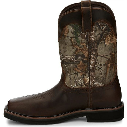 Justin Men's Trekker 11" Composite Toe Waterproof Western Work Boot -Brown- SE4677 - Overlook Boots