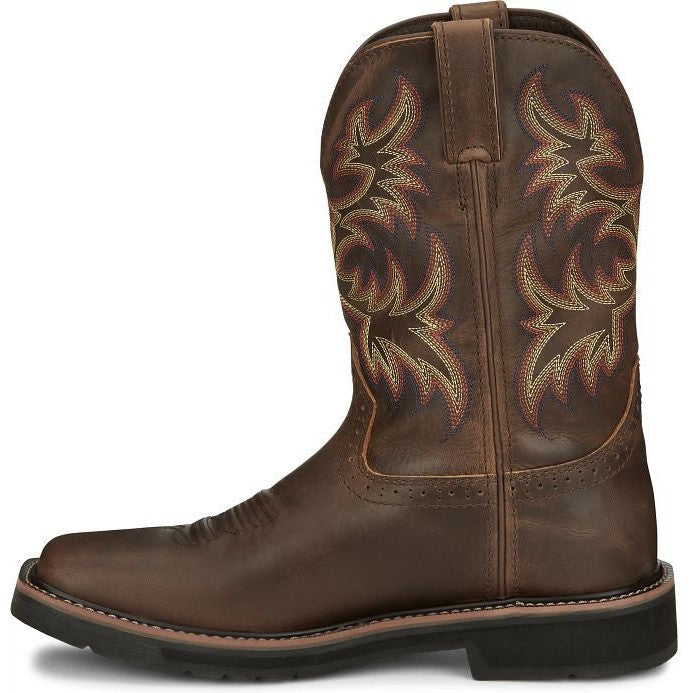 Justin Men's Driller 11" Waterproof Western Work Boot -Tan- SE4689  - Overlook Boots