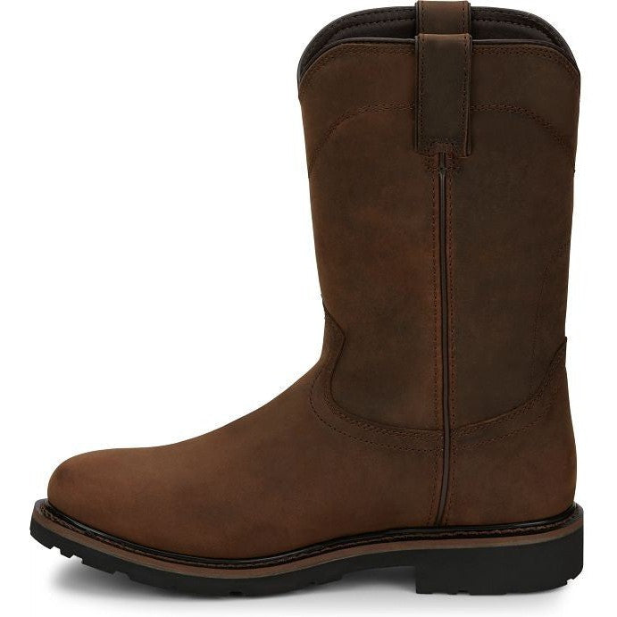 Justin Men's Drywall 10" Waterproof Western Work Boot -Brown- SE4960  - Overlook Boots