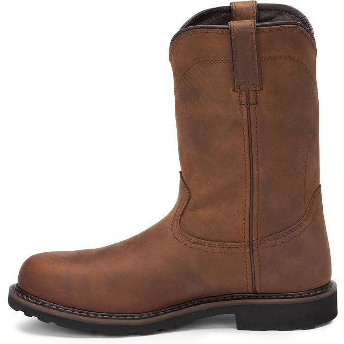 Justin Men's Drywall 10" Steel Toe WP Western Work Boot -Brown- SE4961  - Overlook Boots