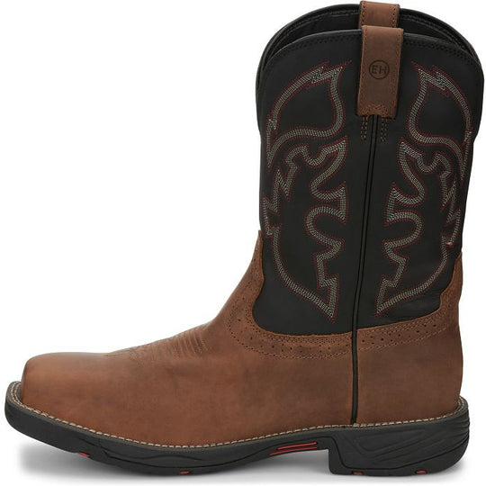 Justin Men's Rush 11" Composite Toe Western Work Boot -Tan- WK4337 - Overlook Boots