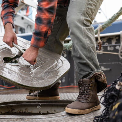 Xtratuf Men's Leather Lace 6" Waterproof Ankle Deck Work Boot -Brown- LAL900 - Overlook Boots