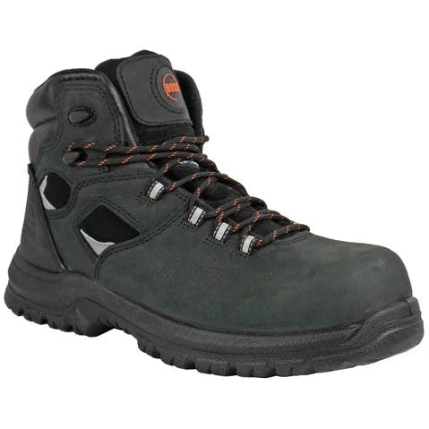 Hoss Men's Lorne 6" Composite Toe Waterproof Slip Resistant Work Boot - Black 60117 5 / Medium / Black - Overlook Boots