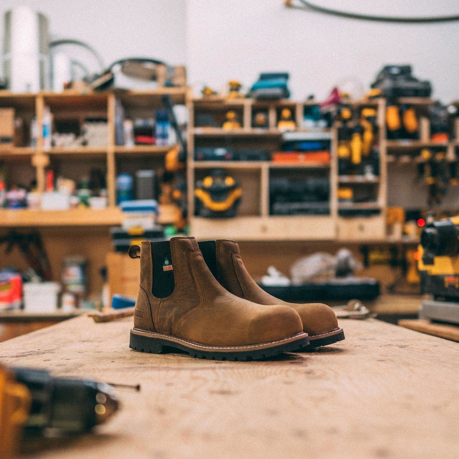 Kodiak Men's Mckinney Composite Toe Waterproof Chelsea Safety Work Boot -Brown- K4TCBN - Overlook Boots