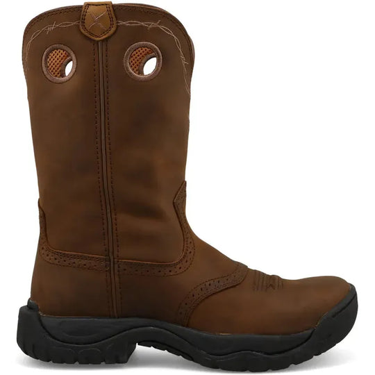 Twisted X Men's All Round 11" K Toe Work Boot - Brown - MAB0001 7 / Medium / Brown - Overlook Boots