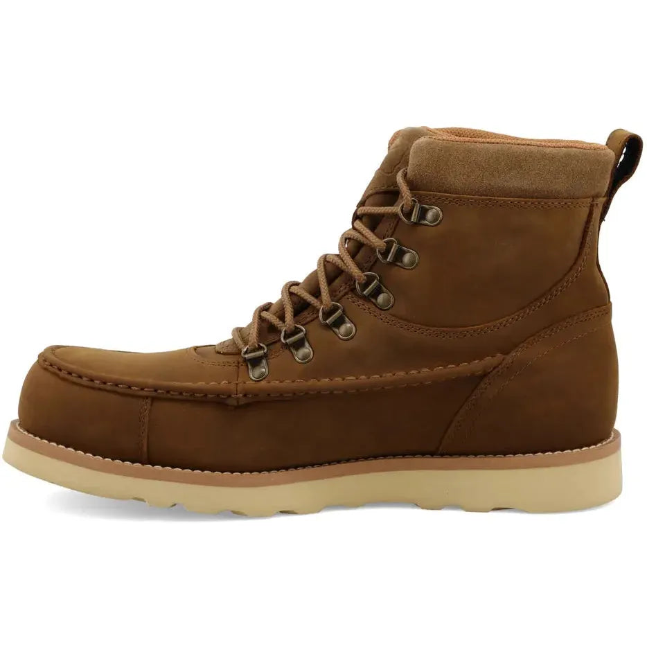 Twisted X Men's Iconic 6" Alloy Toe WP Wedge Sole Work Boot- Brown- MCAAW01 - Overlook Boots