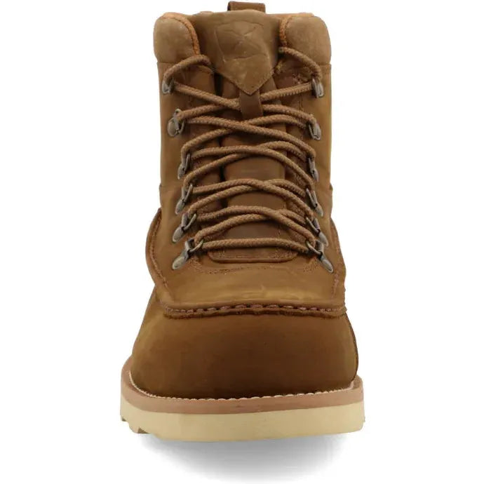 Twisted X Men's Iconic 6" Alloy Toe WP Wedge Sole Work Boot- Brown- MCAAW01 - Overlook Boots