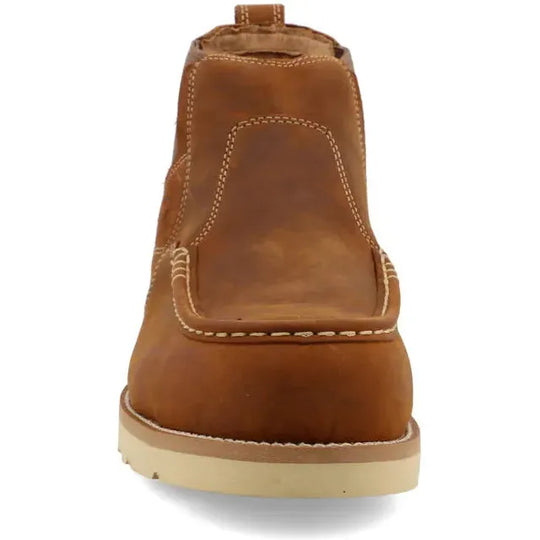 Twisted X Men's 4" Comp Toe Chelsea Wedge Sole Work Boot - Brown - MCAN001 - Overlook Boots