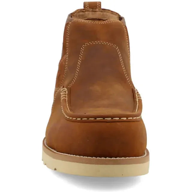 Twisted X Men's 4" Comp Toe Chelsea Wedge Sole Work Boot- Brown- MCAN001 - Overlook Boots