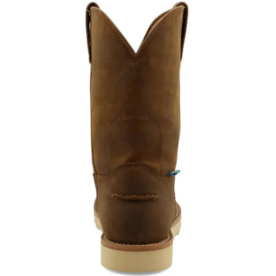 Twisted X Men's Iconic 10" Square Toe Waterproof Wedge Sole Wellington Work Boot - Brown - MCBW001 - Overlook Boots