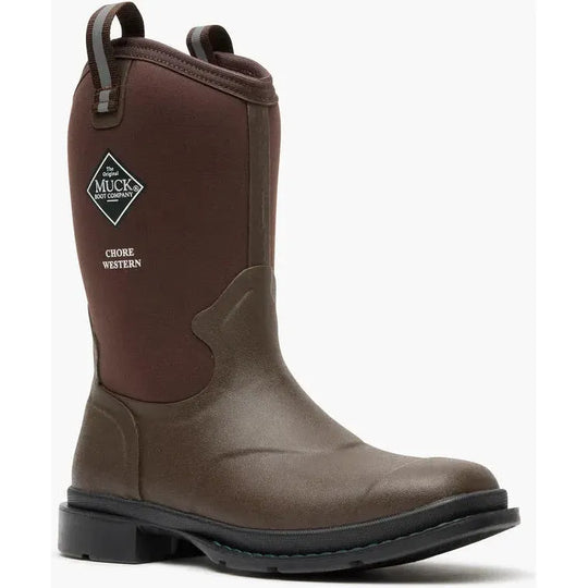 Muck Women's Chore 12" Square Toe WP Western Mid Boot- Brown- MCHWW90 5 / Medium / Brown - Overlook Boots
