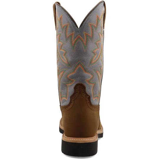 Twisted X Men's 12" U Toe Slip Resist Western Work Boot - Brown - MCW0002 - Overlook Boots