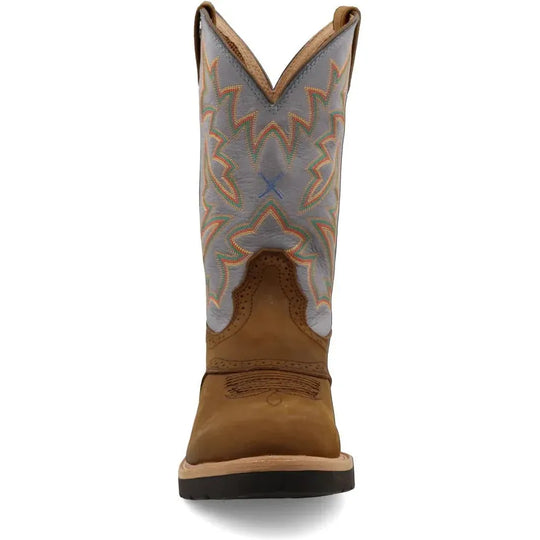 Twisted X Men's 12" U Toe Slip Resist Western Work Boot - Brown - MCW0002 - Overlook Boots
