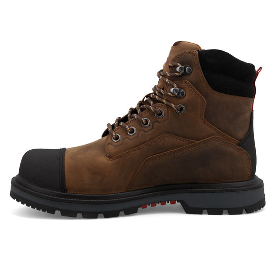 Twisted X Men's 6" Nano Toe WP USA Built Work Boot - Brown - MDANW01