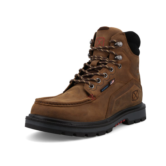 Twisted X Men's 6" Soft Toe WP USA Built Work Boot - Brown - MDAW001