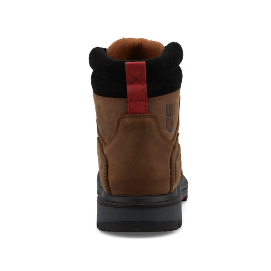 Twisted X Men's 6" Soft Toe WP USA Built Work Boot - Brown - MDAW001