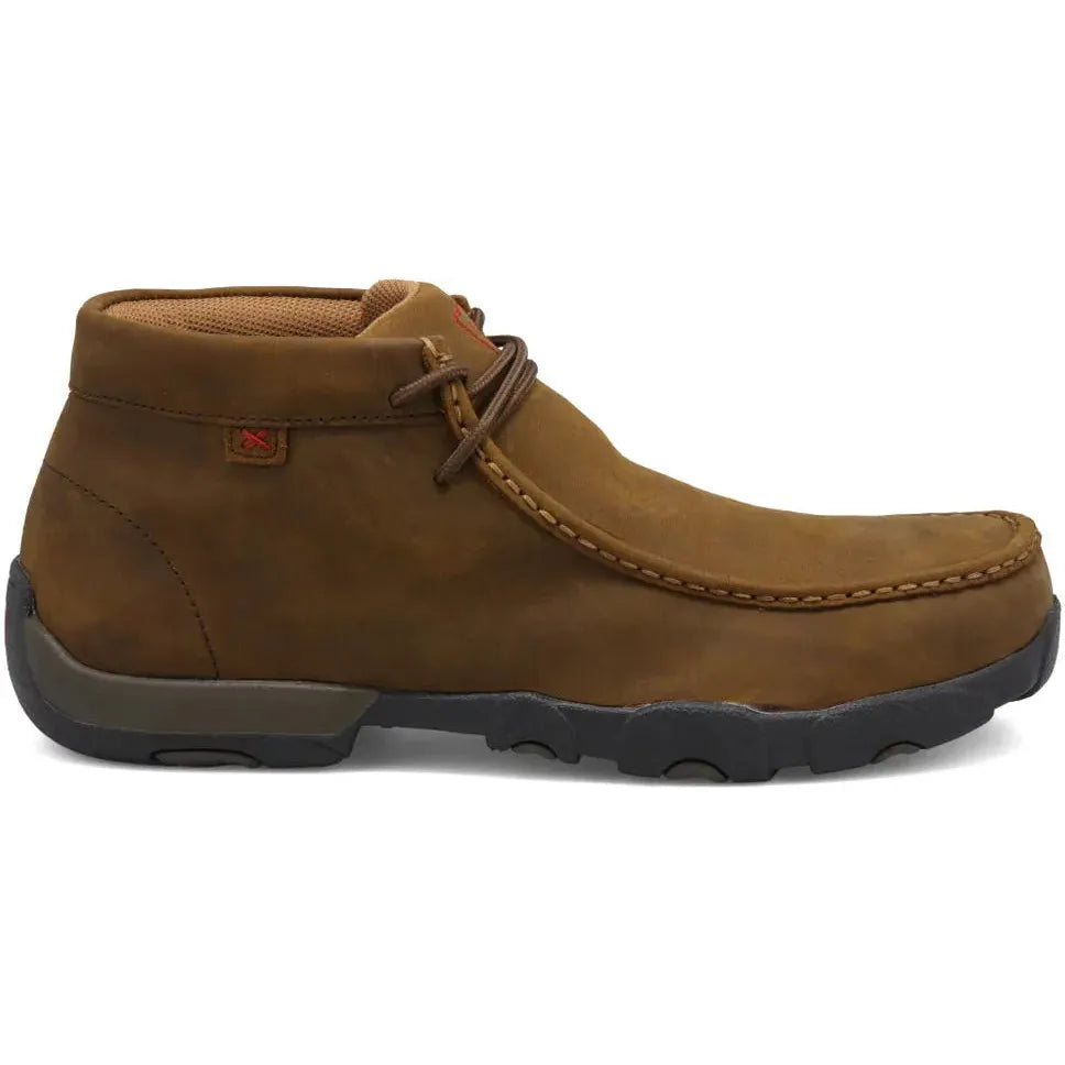 Twisted X Men's Chukka Driving Steel Toe Work Boot- Saddle- MDMST01 7 / Medium / Distressed Saddle - Overlook Boots