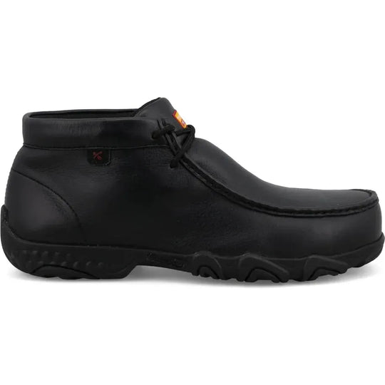 Twisted X Men's Chukka Driving Moc Toe Laces Work Shoe - Black - MDMXN02 7 / Medium / Black - Overlook Boots