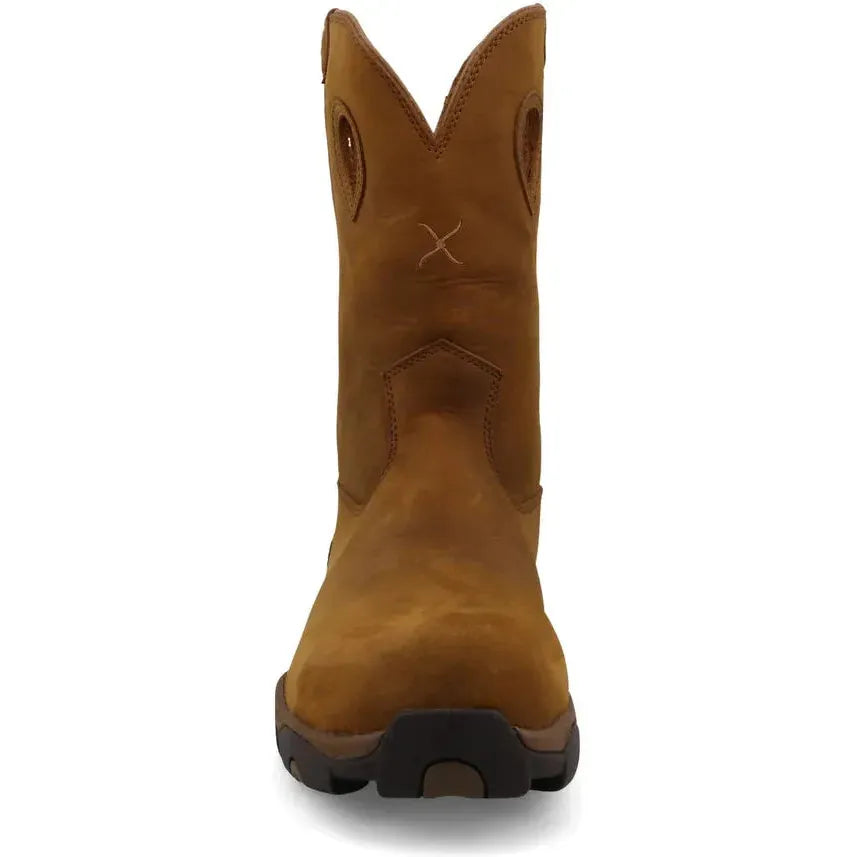 Twisted X Men's 11" Nano Toe Waterproof Pull On Hiker Work Boot - Saddle - MHKBNW1