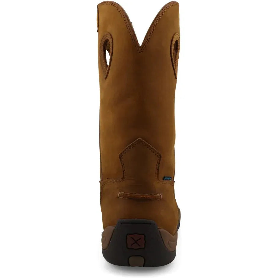 Twisted X Men's 11" Nano Toe Waterproof Pull On Hiker Work Boot - Saddle - MHKBNW1