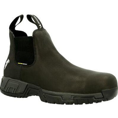 Georgia Men's Michelin 6" Alloy Toe Waterproof Puncture Resistant Chelsea Work Boot- Black- MIC0008 8 / Medium / Black - Overlook Boots