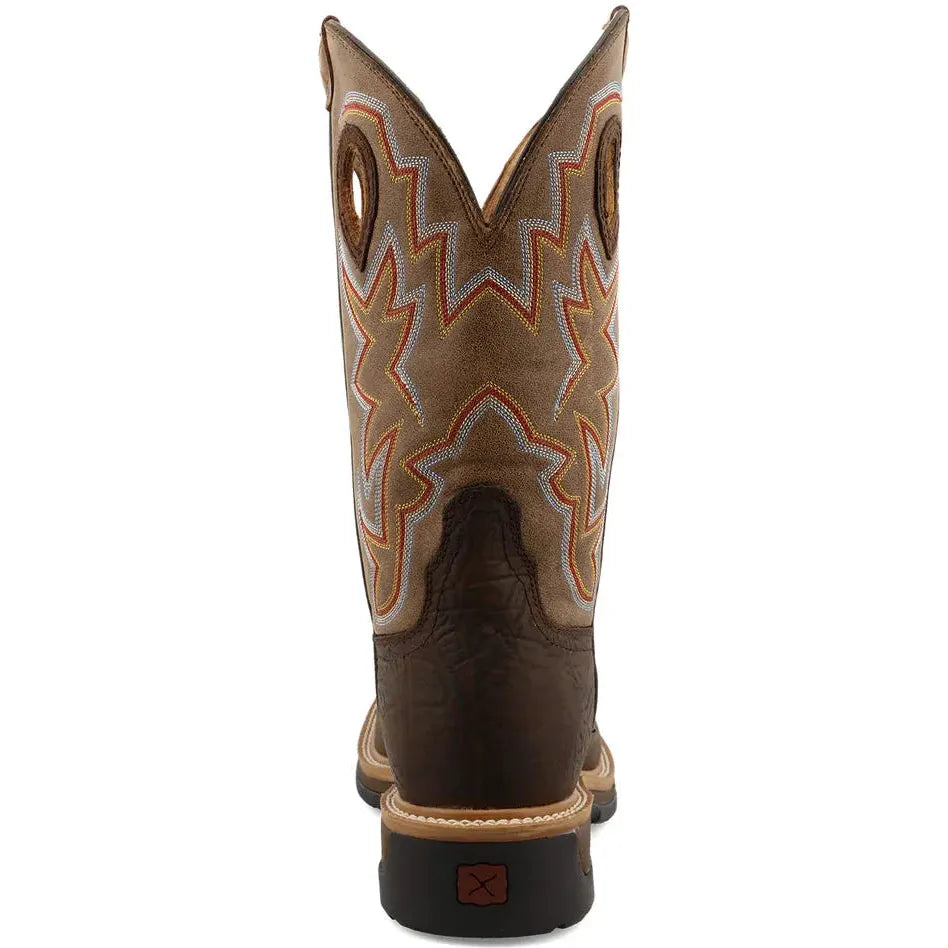 Twisted X Men's 12" Alloy Toe Slip Resist Western Work Boot - Taupe - MLCA001