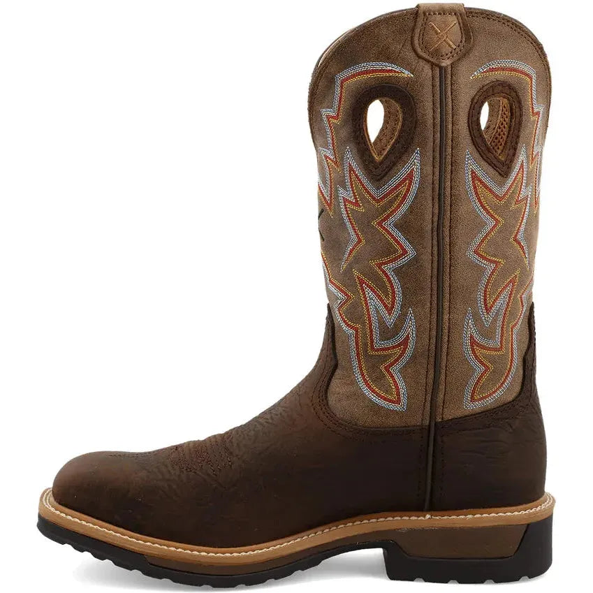 Twisted X Men's 12" Alloy Toe Slip Resist Western Work Boot - Taupe - MLCA001