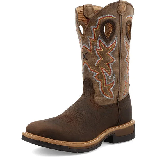 Twisted X Men's 12" Alloy Toe Slip Resist Western Work Boot - Taupe - MLCA001 - Overlook Boots