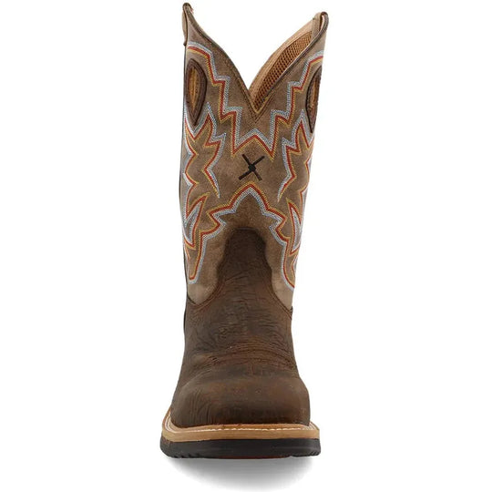 Twisted X Men's 12" Alloy Toe Slip Resist Western Work Boot - Taupe - MLCA001 - Overlook Boots