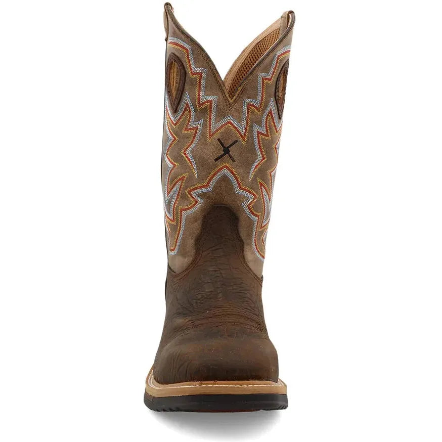 Twisted X Men's 12" Alloy Toe Slip Resist Western Work Boot - Taupe - MLCA001