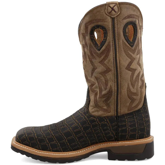 Twisted X Men's 12" Alloy Toe Western Work Boot - Bomber - MLCA003 - Overlook Boots