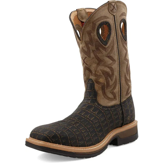 Twisted X Men's 12" Alloy Toe Western Work Boot - Bomber - MLCA003 - Overlook Boots