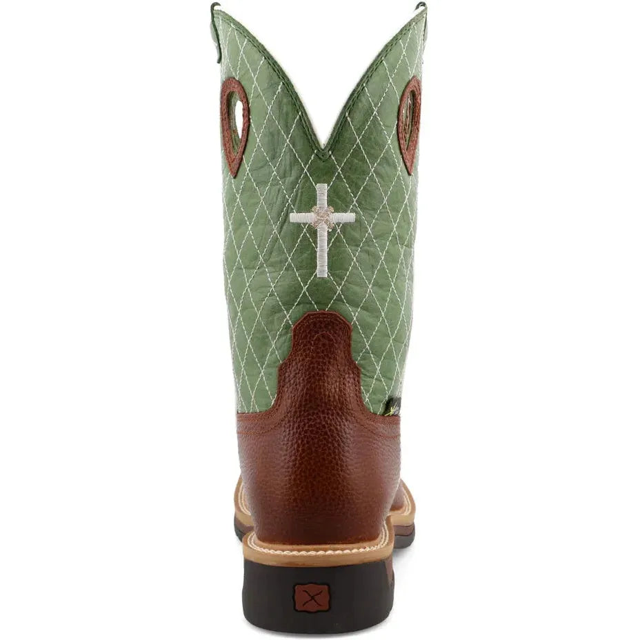Twisted X Men's Lite 12" Steel Toe MetGuard Western Work Boot - Cognac - MLCSM01 - Overlook Boots