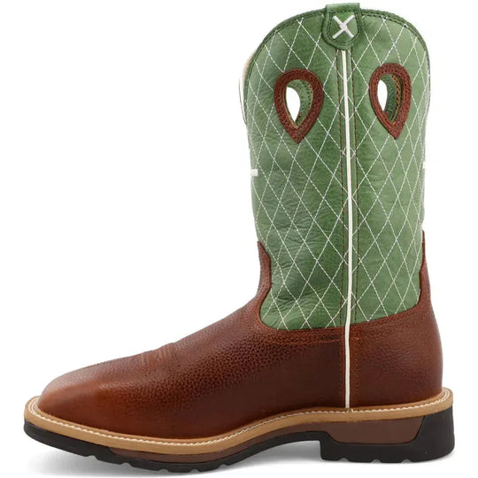 Twisted X Men's Lite 12" Steel Toe MetGuard Western Work Boot - Cognac - MLCSM01 - Overlook Boots