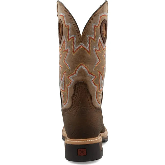 Twisted X Men's Lite 12" Steel Toe Western Work Boot - Taupe - MLCW022 - Overlook Boots